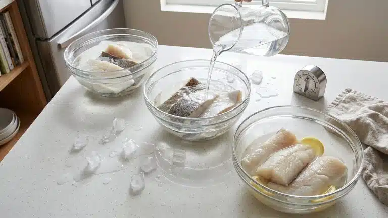 Dessaler morue et poisson sal&eacute; : temps de trempage, eau &agrave; changer, r&eacute;sultat