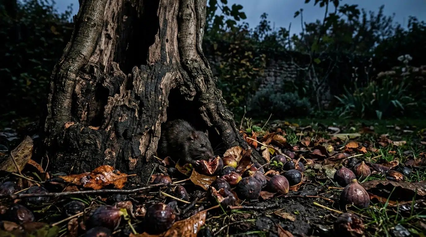Deux voisins ont le m&ecirc;me arbre fruitier : en octobre, un seul voit arriver rats et serpents