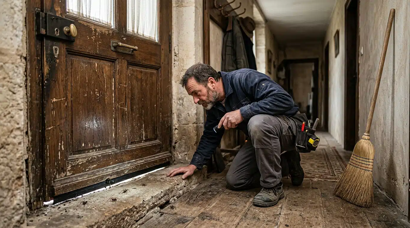 Je chassais les araign&eacute;es au balai chaque automne : le jour o&ugrave; un menuisier a regard&eacute; le bas de ma porte, j&rsquo;ai tout compris