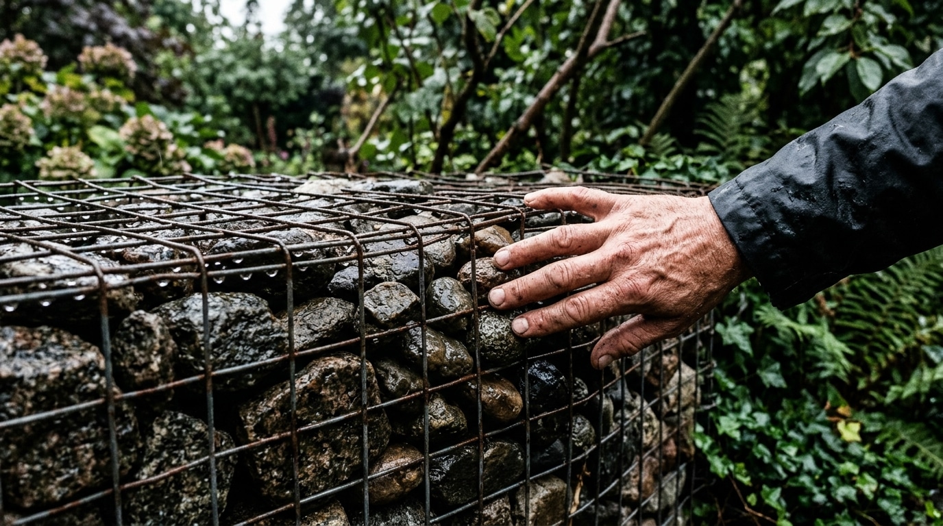 Les maçons d’autrefois ne remplissaient jamais un gabion sans ce geste : les pluies de septembre le prouvent