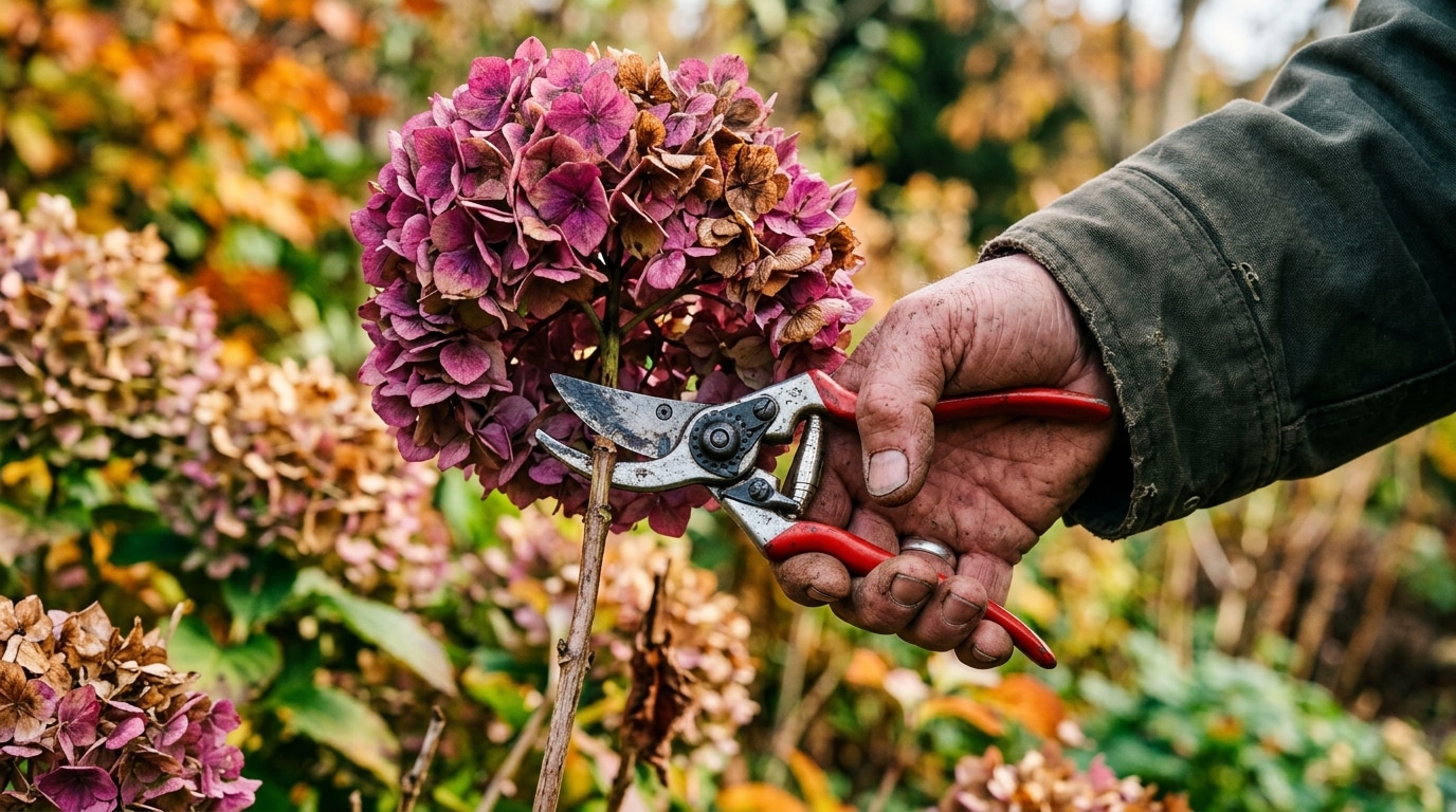 Les pépiniéristes ne touchent jamais aux tiges des hortensias avant l’hiver : juin explique pourquoi