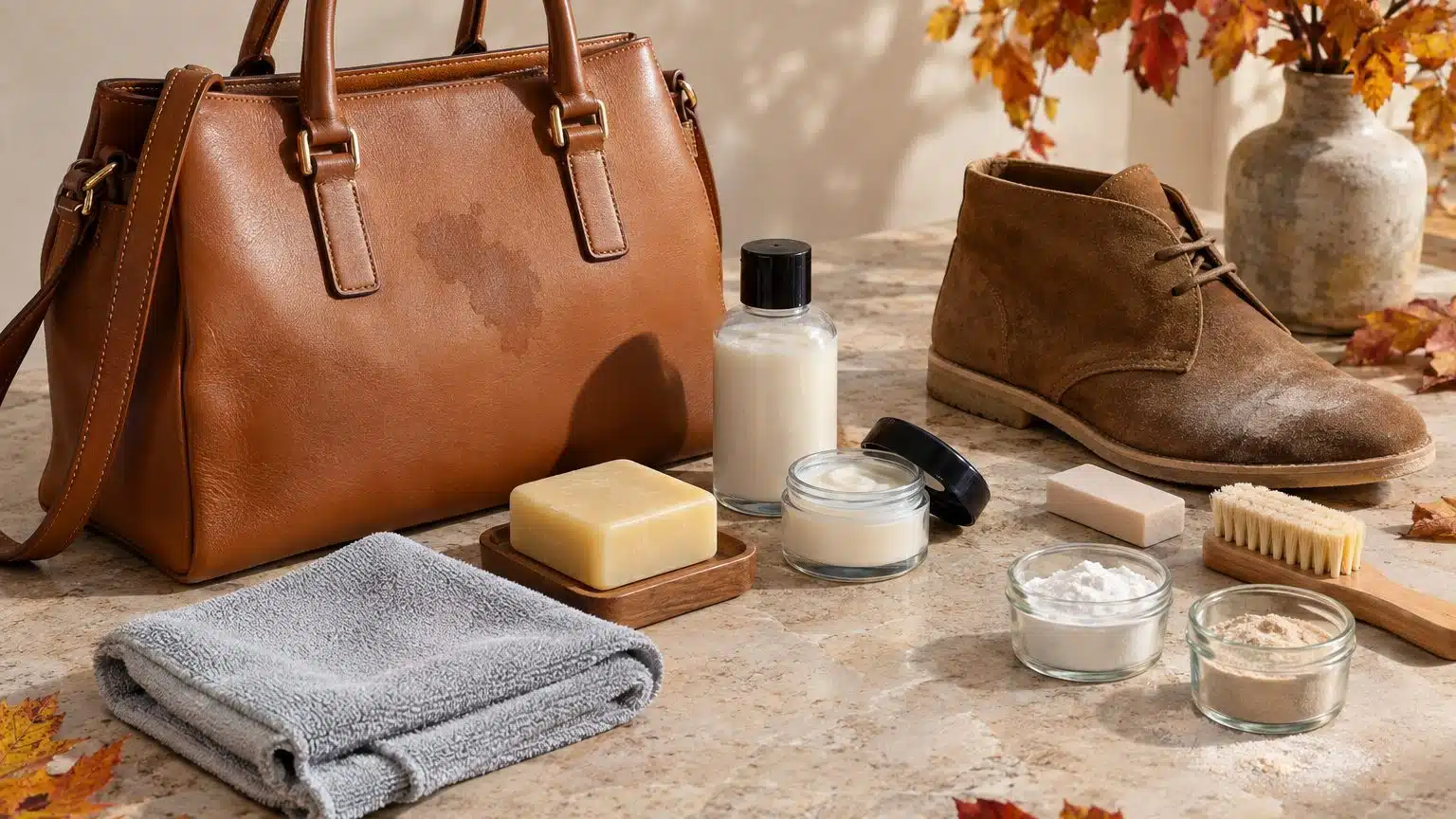 Nettoyer une tache sur cuir et daim sans aur&eacute;ole ni d&eacute;coloration