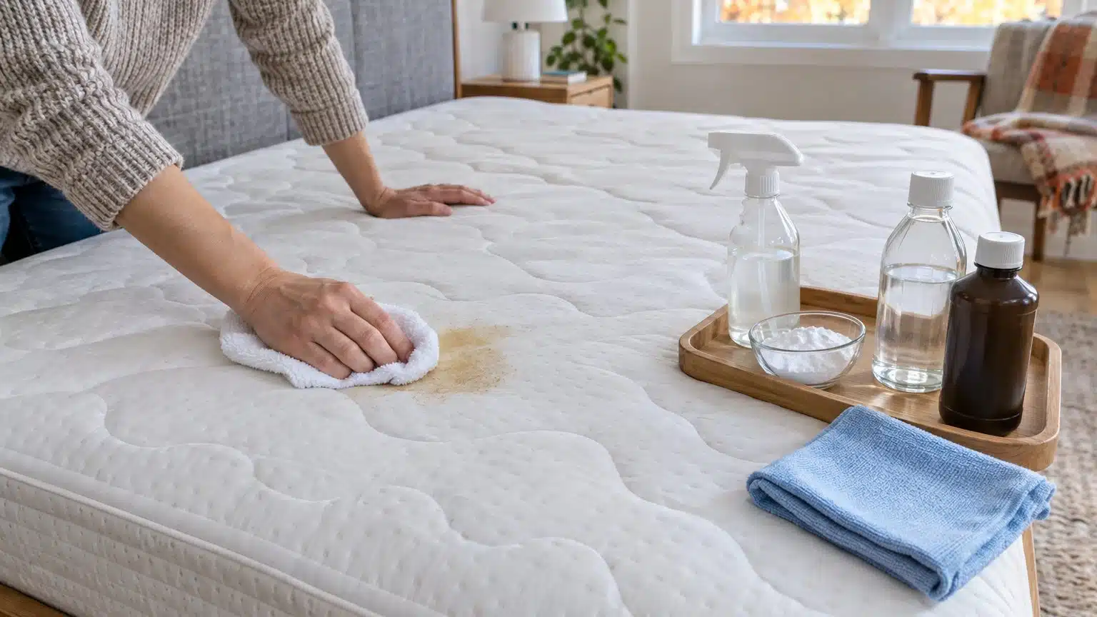 Nettoyer une tache sur matelas sans aur&eacute;ole ni d&eacute;coloration