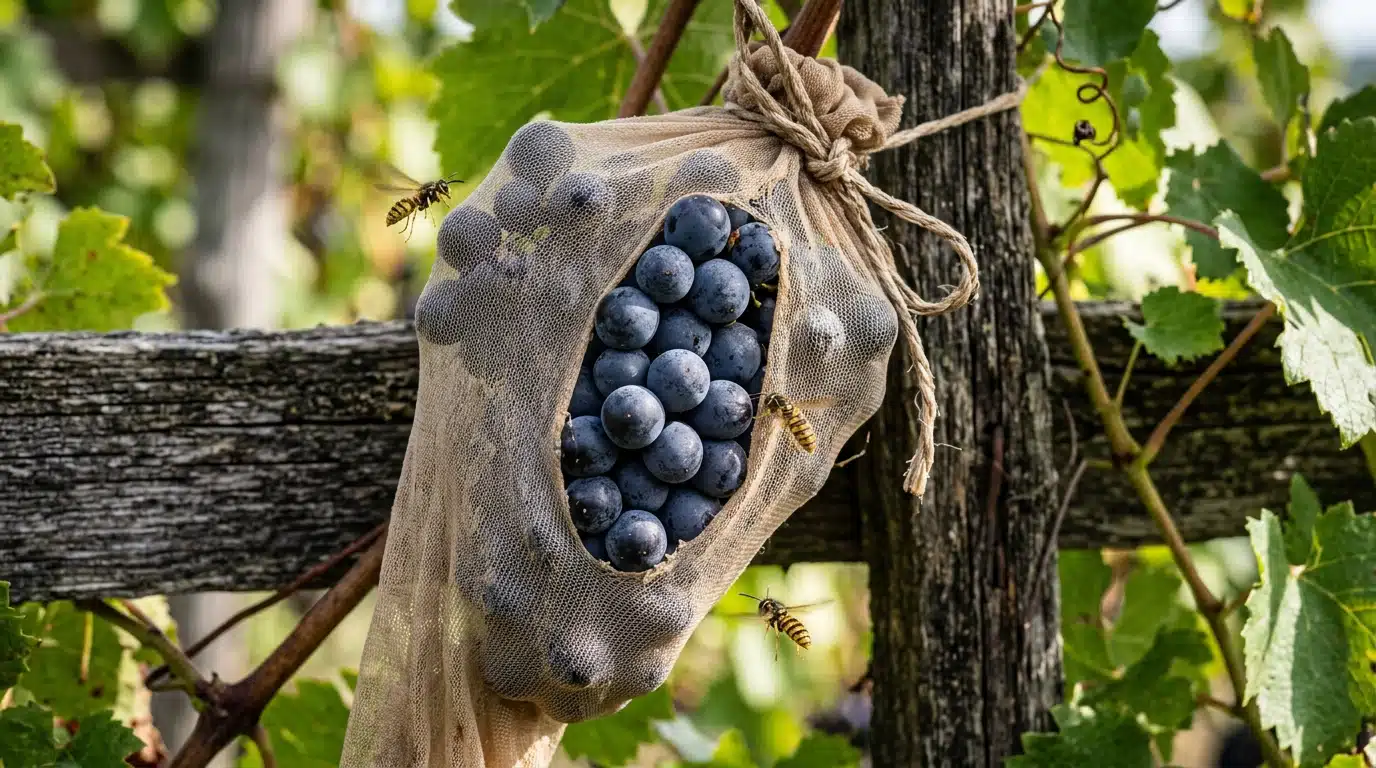 On s&rsquo;obstine tous &agrave; tendre un filet sur la treille, alors qu&rsquo;un vieux bas de nylon suffit