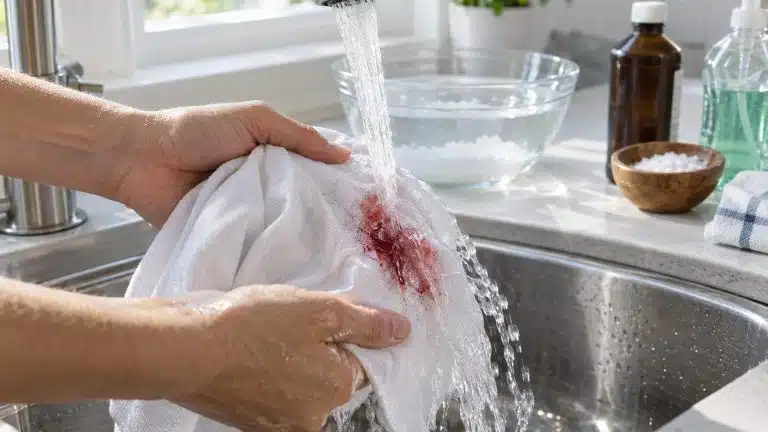 Tache de sang : la faire partir m&ecirc;me s&egrave;che ou d&eacute;j&agrave; lav&eacute;e