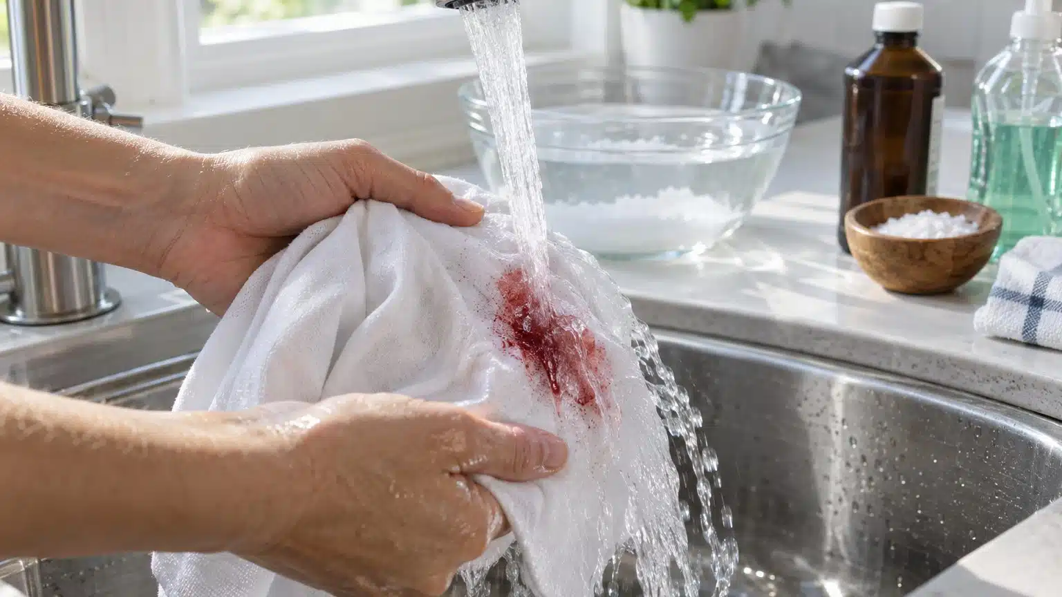 Tache de sang : la faire partir m&ecirc;me s&egrave;che ou d&eacute;j&agrave; lav&eacute;e