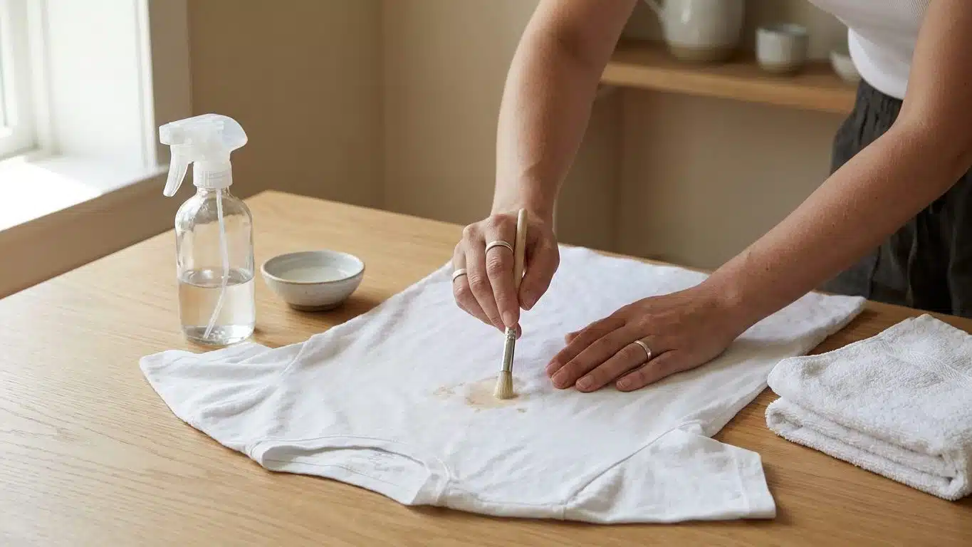 Tache d&eacute;j&agrave; lav&eacute;e et pass&eacute;e au s&egrave;che-linge : le protocole de rattrapage &eacute;tape par &eacute;tape