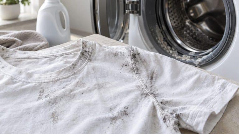 Taches grises ou noires sur le linge apr&egrave;s lavage : origine et traitement