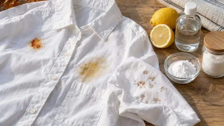 Taches marron ou brunes sur le linge apr&egrave;s lavage : origine et traitement