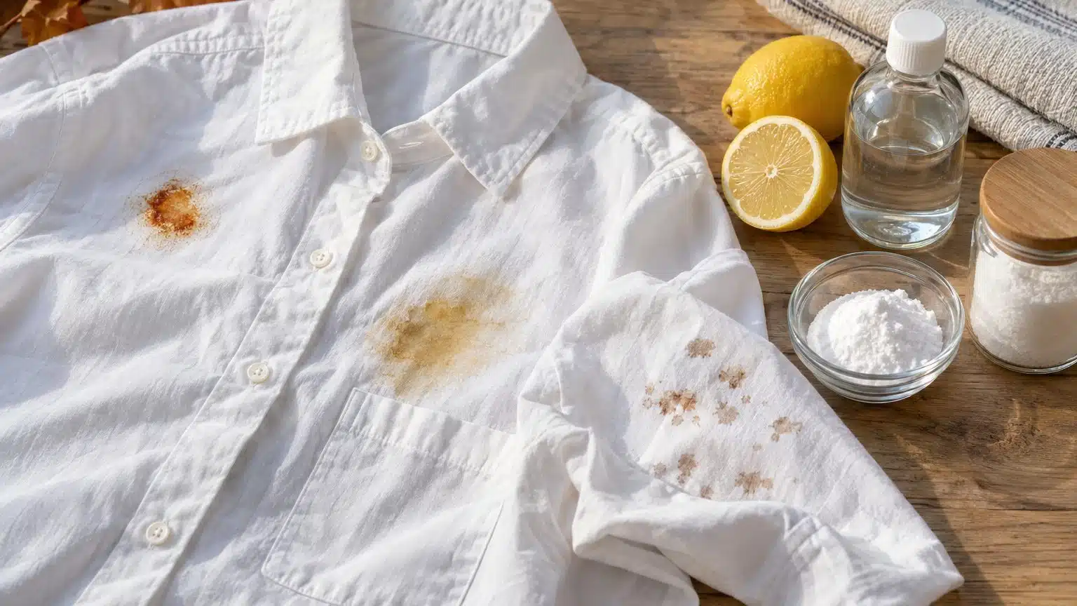 Taches marron ou brunes sur le linge apr&egrave;s lavage : origine et traitement