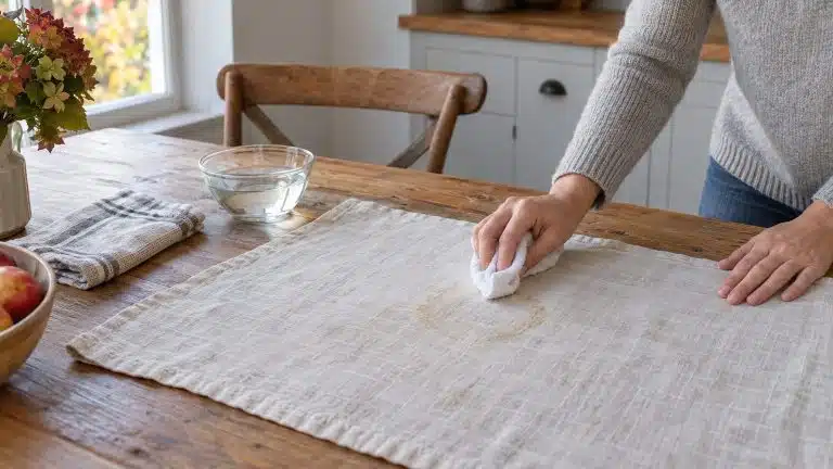 Aur&eacute;oles d'eau sur du tissu : les &eacute;viter et les rattraper