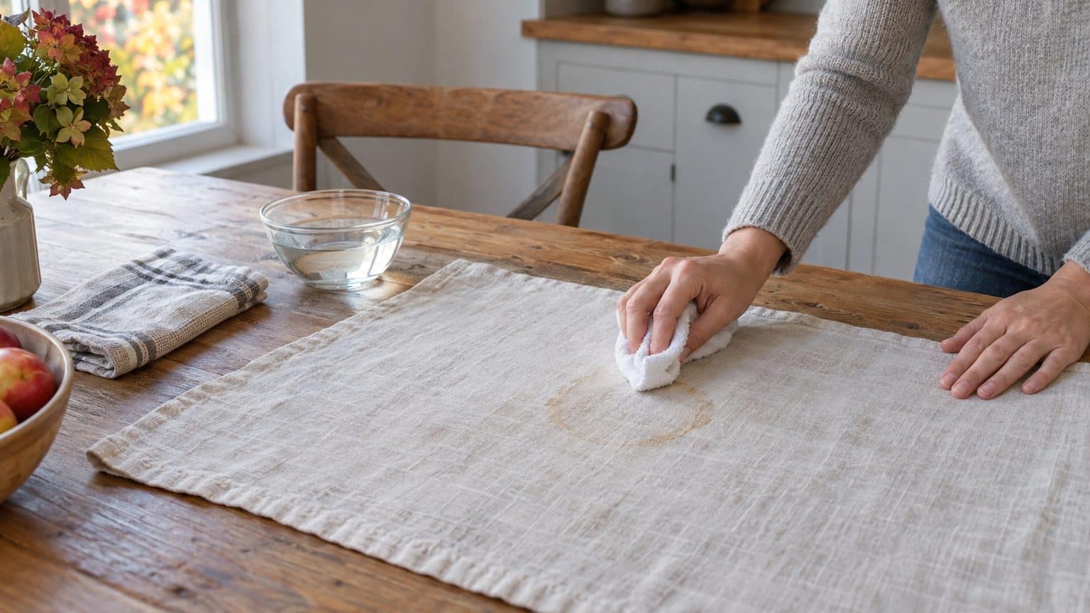 Aur&eacute;oles d'eau sur du tissu : les &eacute;viter et les rattraper