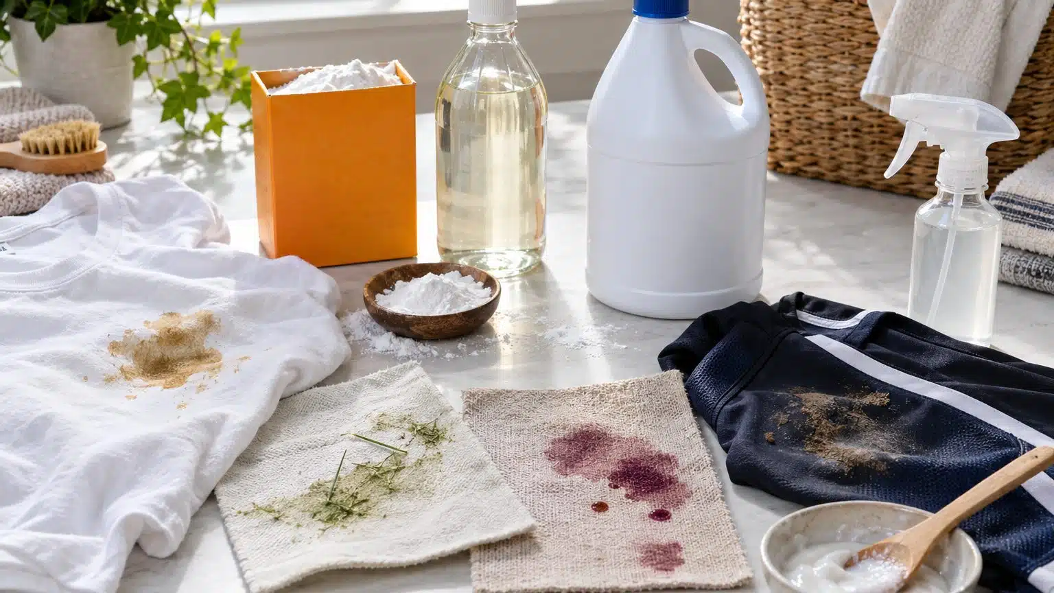 Bicarbonate, vinaigre ou javel : quel d&eacute;tachant pour quelle tache