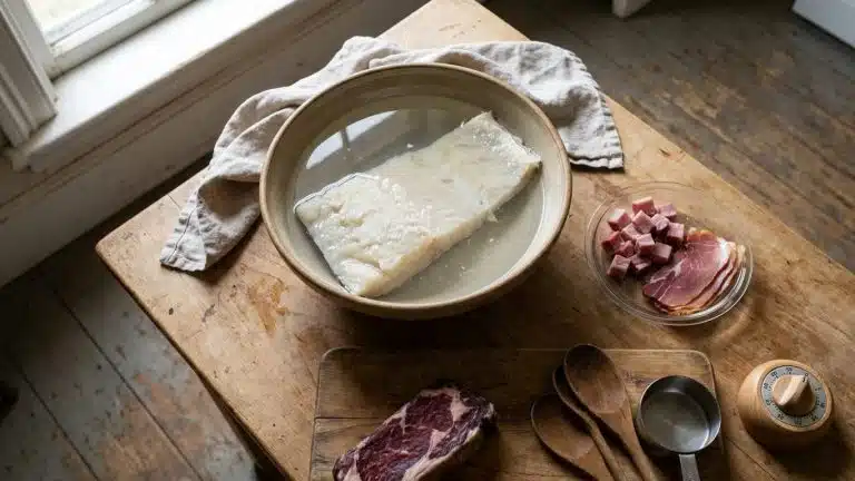 Dessaler morue, jambon ou viande s&eacute;ch&eacute;e : dur&eacute;es de trempage fiables