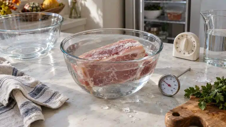 Dessaler petit sal&eacute; et viande demi-sel : temps de trempage, eau &agrave; changer, r&eacute;sultat