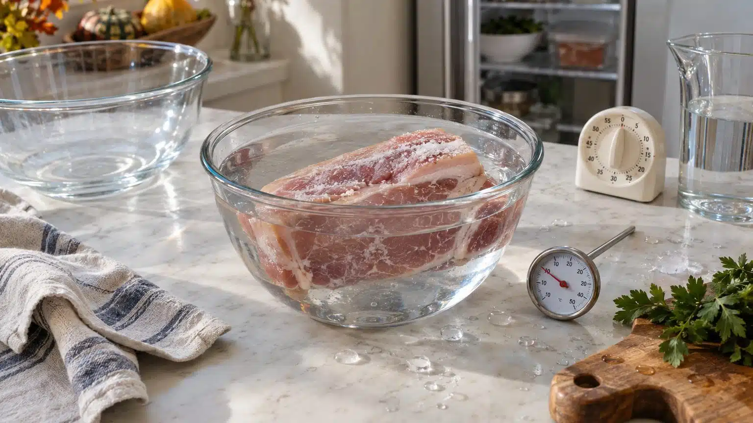 Dessaler petit sal&eacute; et viande demi-sel : temps de trempage, eau &agrave; changer, r&eacute;sultat