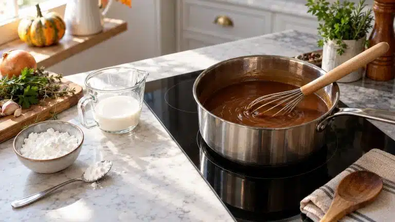&Eacute;paissir une sauce &agrave; la ma&iuml;zena ou &agrave; la f&eacute;cule : dose, m&eacute;thode et temps de cuisson