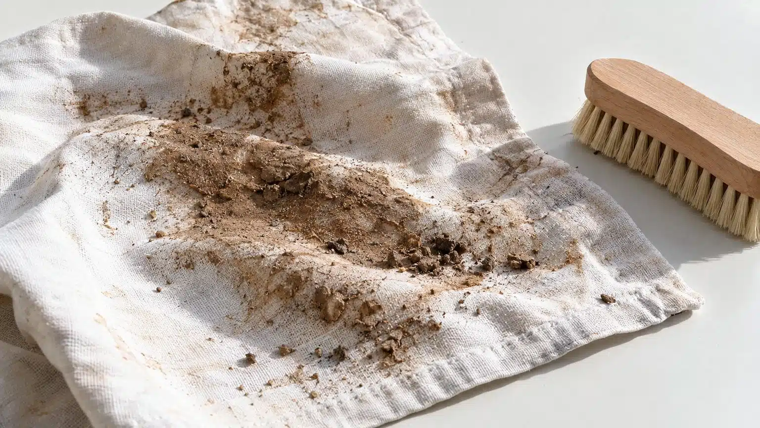 Tache de boue et terre : la faire partir m&ecirc;me s&egrave;che ou d&eacute;j&agrave; lav&eacute;e